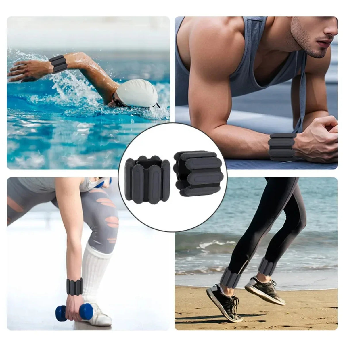 Shadow Wrist Weights | Slim Black Wearable Weights (Pair)